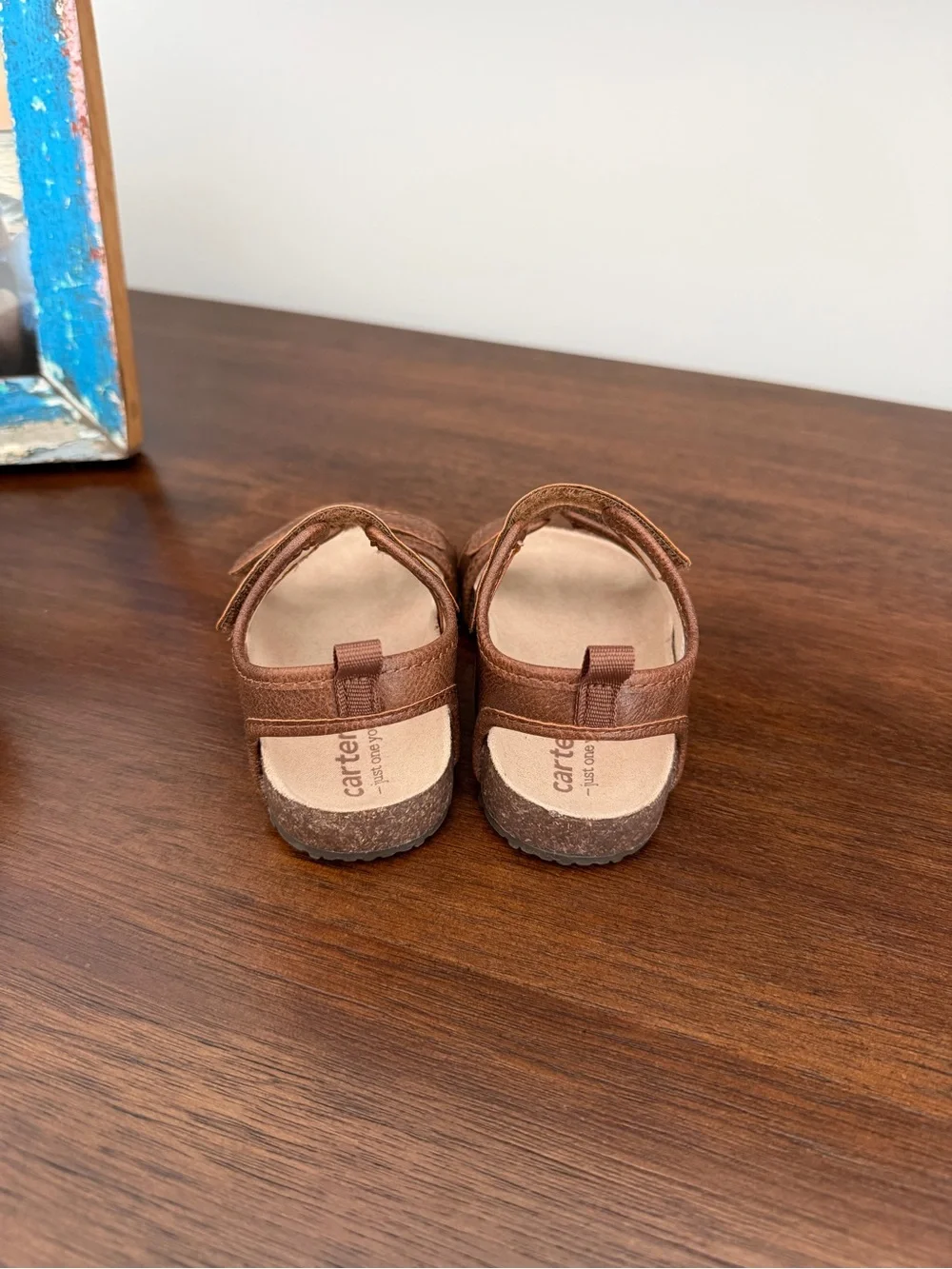 Carter's Brown Double-Strap Kids Sandals